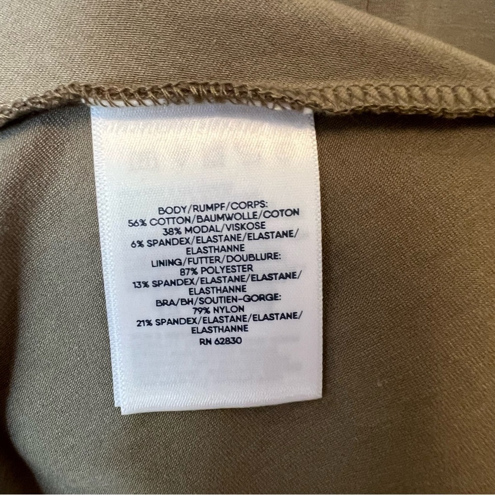 Lands’ End Halter Athletic Knee Length Dress Sunwashed Olive Small Active Travel - Picture 5 of 5